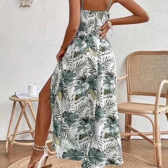 Size 12 - Floral Print Spaghetti Strap Dress - Picture 2 of 3